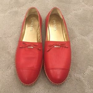 Brand new Prada Red Espadrilles size 40